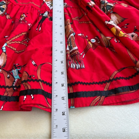 Vintage Native American Indian Theme Red Skirt Women Size Small - Picture 5 of 5